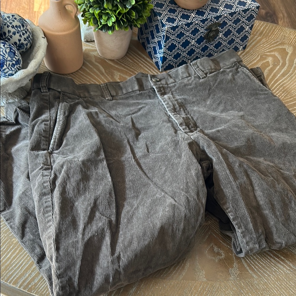 Men's Chocolate Brown Corduroy Pants Croft and Barrow Classic Fit waist 40